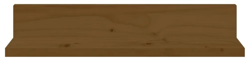Mensole da parete 2 pz miele 50x11x9cm legno massello di pino