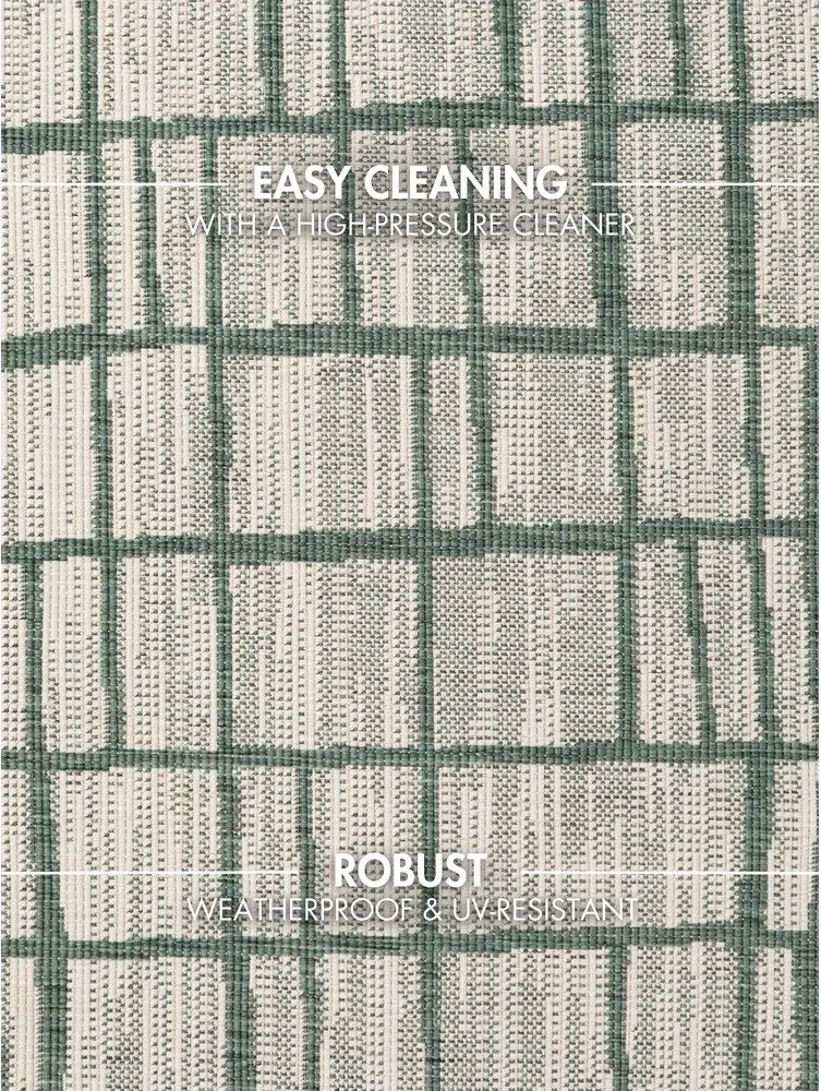 Tappeto da interno/esterno rotondo verde/color crema ø 200 cm Haringey Crouch – Ted Baker