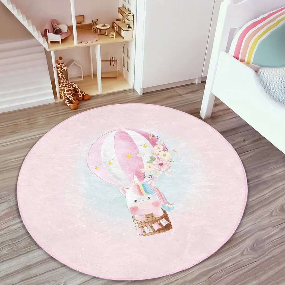 Tappeto rosa per bambini ø 100 cm Comfort - Mila Home