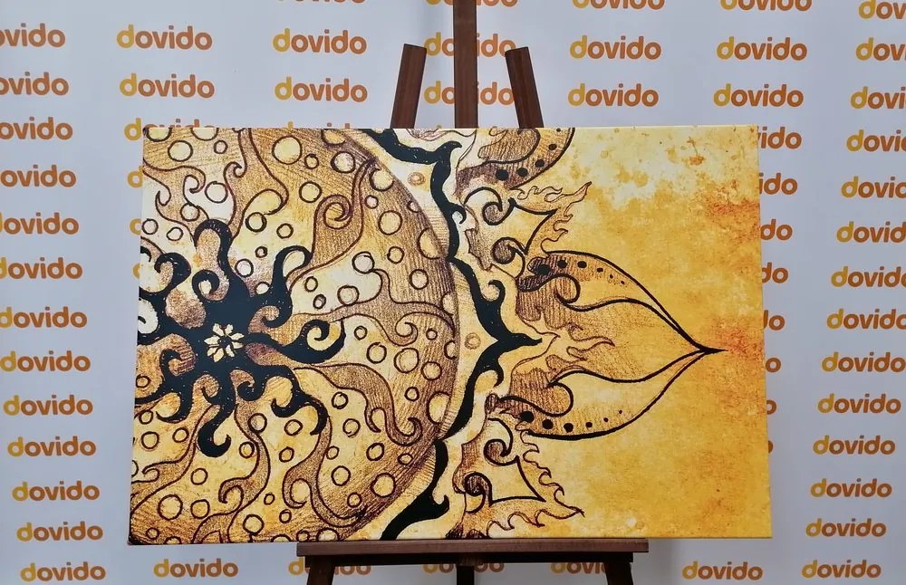 Stampa su tela – Mandala con tocco vintage