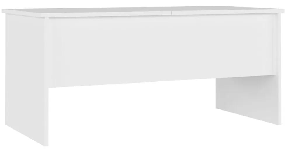Tavolino da salotto bianco 102x50,5x46,5cm in legno multistrato
