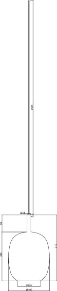 Ondaluce - Lampadario a sospensione su cavo THELMA 1xE27/15W/230V Ø 19,5 cm dorato/trasparente