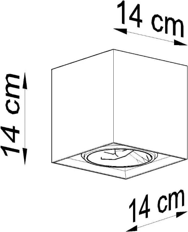 Lampada da soffitto VALDE in Cemento con base GU10
