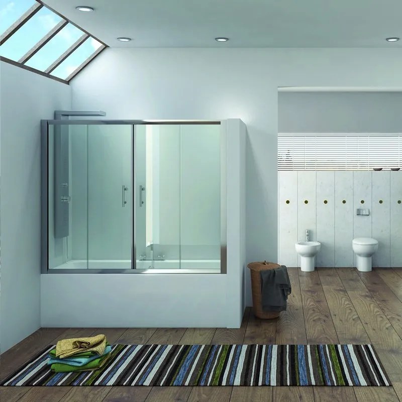 Box per vasca da bagno 170-175cm con due ante scorrevoli KV05 - KAMALU