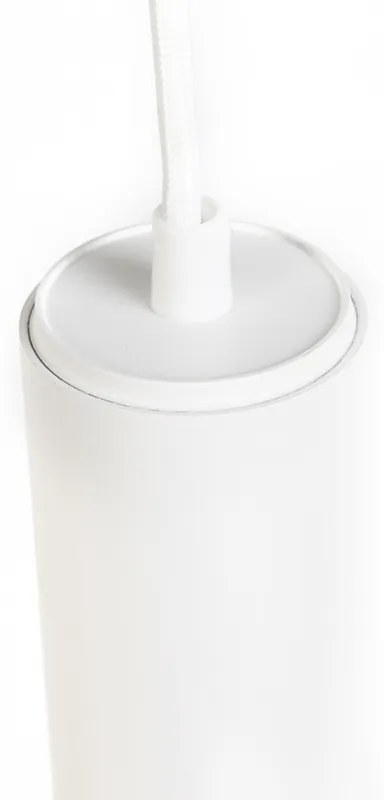 Lampada a sospensione di design bianca - Tuba Small
