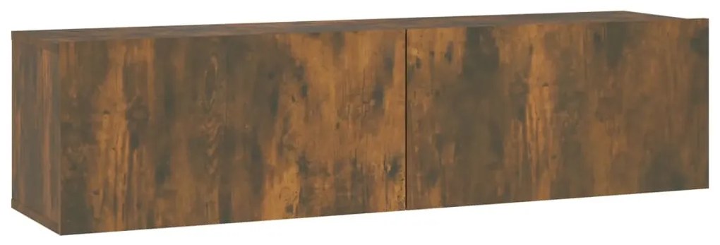 Mobile tv a parete rovere fumo 120x30x30cm legno ingegnerizzato