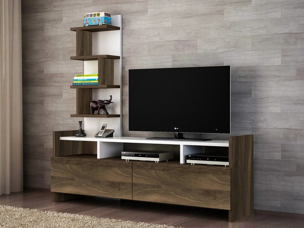 Unità TV Eleganza Bianca - Nirvana - Teak, White