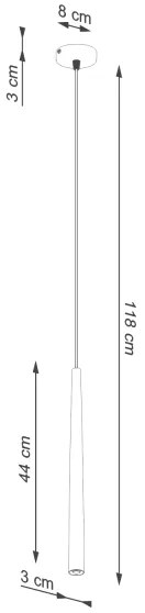 Sollux SL.1462 - Lampadario a sospensione con filo BLISS 1xG9/8W/230V nero