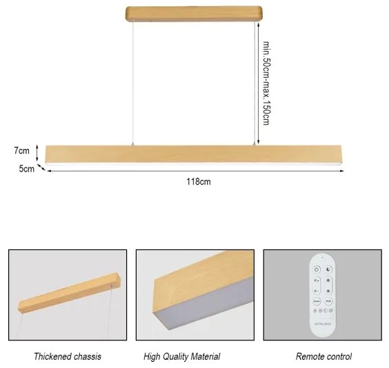 Brilagi - Lampadario LED dimmerabile SLEEKLINE SMART LED/40W/230V Wi-Fi Tuya + telecomando