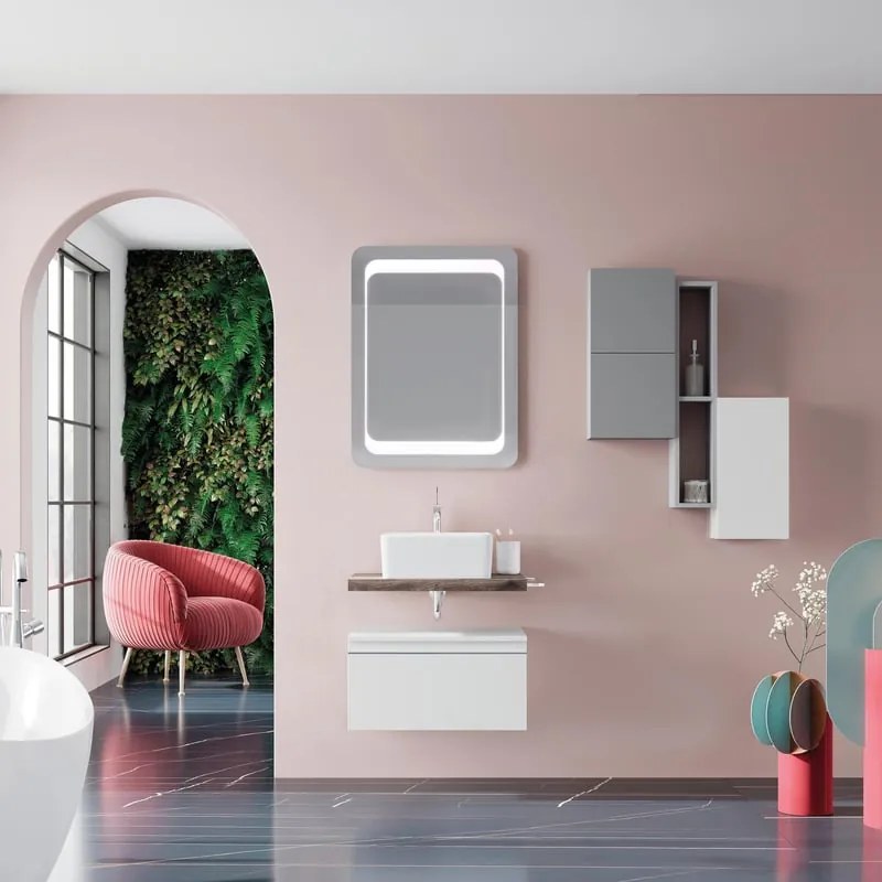 Mobile da bagno sotto lavabo Ofset rovere chiaro L 60 x H 60 x P 48 cm, lavabo non incluso
