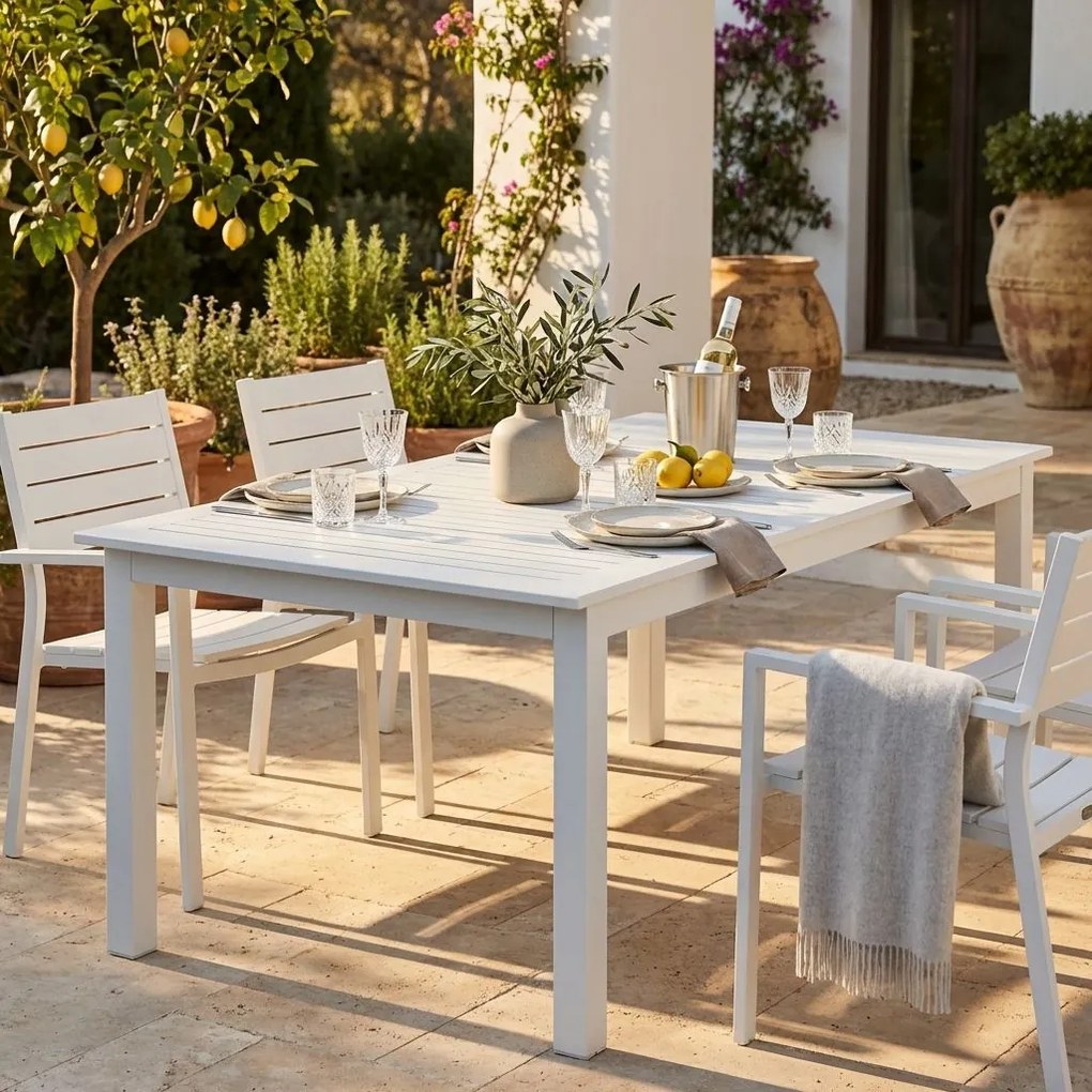 ARGENTUM - tavolo da giardino allungabile in alluminio da 220