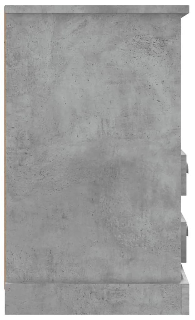 Comodino Grigio Cemento 43x36x60 cm