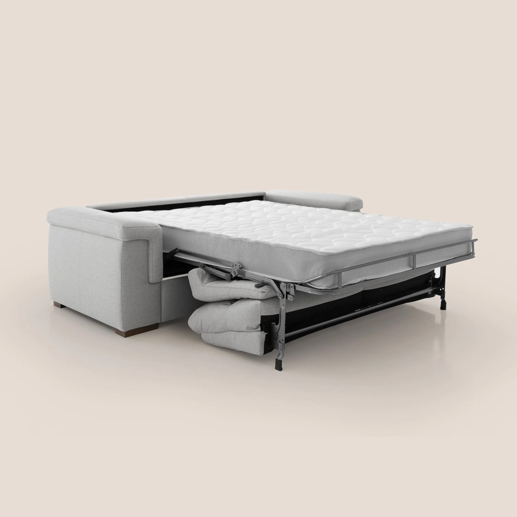 Magnolia divano letto con materasso alto 18 cm morbido schienale alto in tessuto smacchiabile T05 grigio