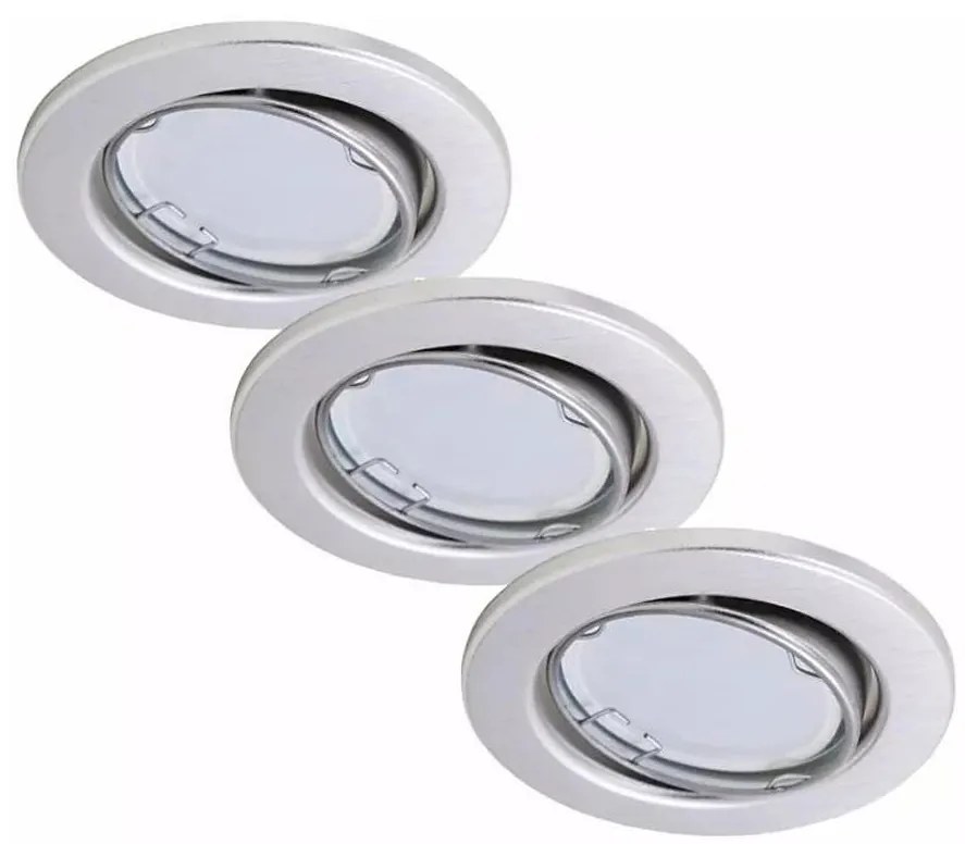 Briloner 7221-039 - SET 3x Lampada LED da bagno 1xGU10/3W/230V argento