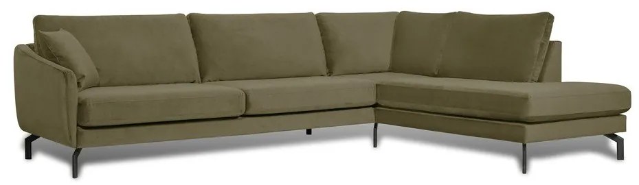 Divano angolare in velluto verde (angolo destro) Magic - Scandic