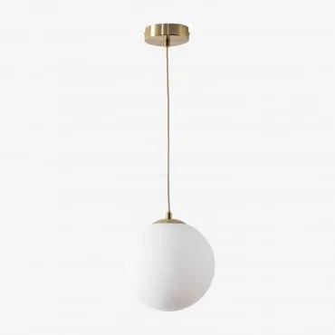 Lampada Da Soffitto A Sfera In Vetro Uvol Dorato & Ø19 Cm - Sklum