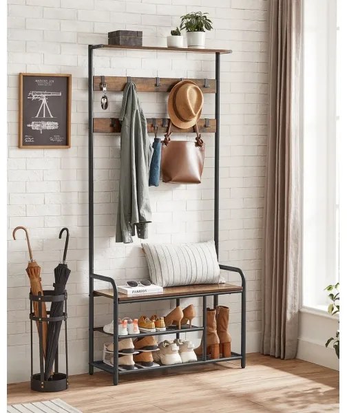 Appendiabiti a piantana NAVOR marrone/nero