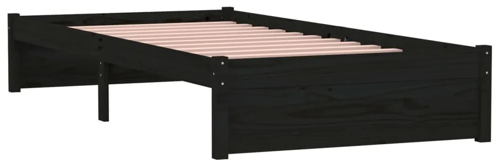 Giroletto Nero in Legno Massello 90x200 cm