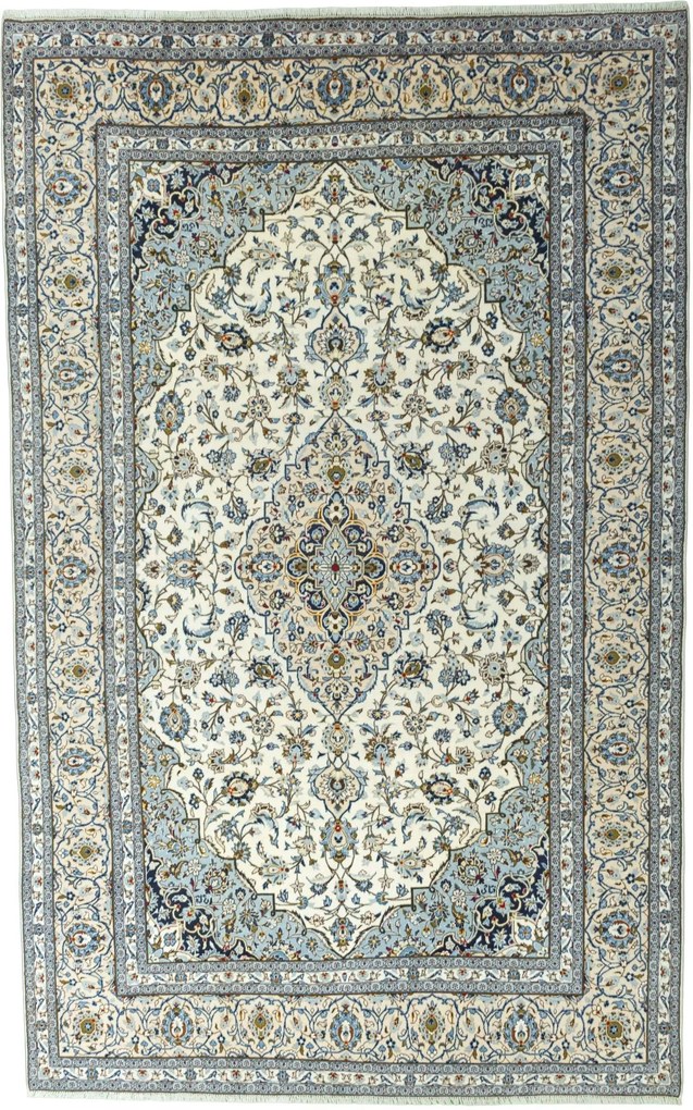 Kashan Tappeto persiano 250 x 390 Beige (Iran) Annodato A Mano