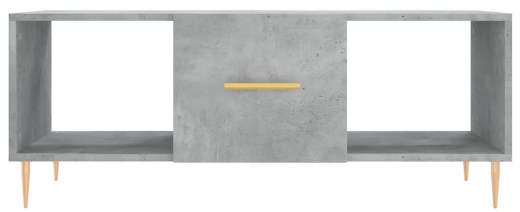 Tavolino salotto grigio cemento 102x50x40 cm legno multistrato