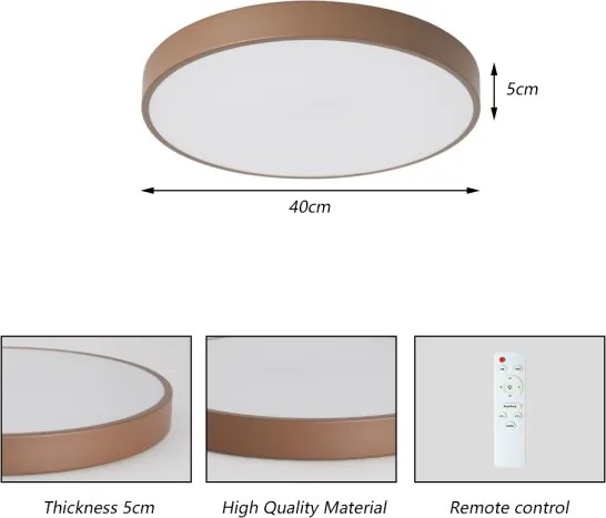 Brilagi - Plafoniera LED dimmerabile POOL LED/48W/230V 3000-6000K 40 cm marrone+telecomando