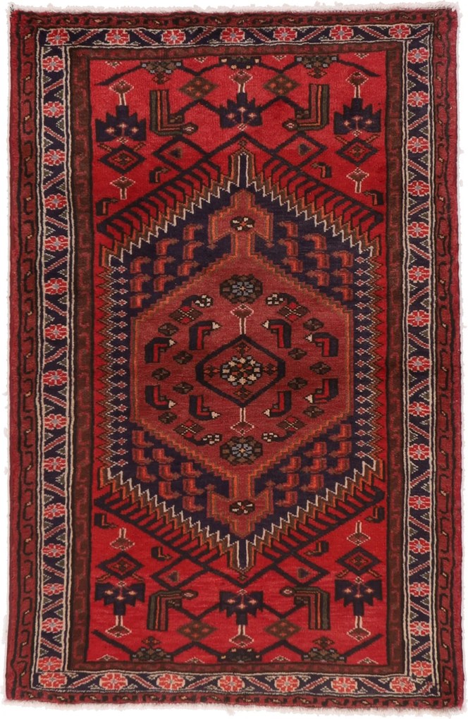 Hamedan Tappeto 100 x 150 (Iran) Annodato A Mano