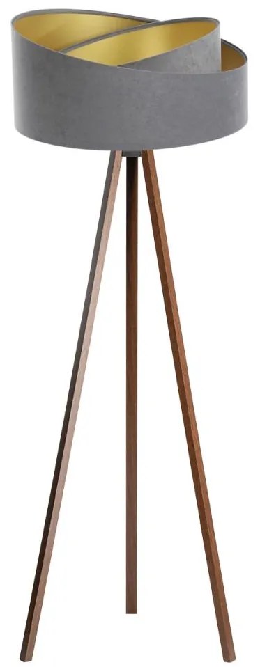 Lampada da terra GALAXY 1xE27/60W/230V grigio/wenge