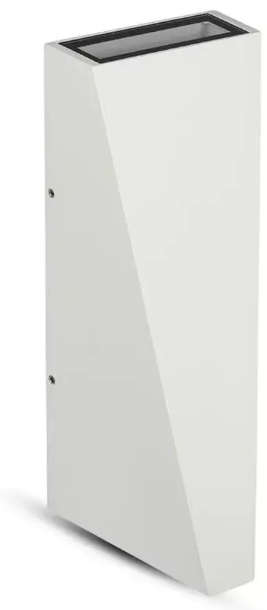 Applique Lampada LED da Muro Piramide 6W 3000K Carcassa Bianca Doppio Fascio Luminoso Up-Down IP65 SKU-8295