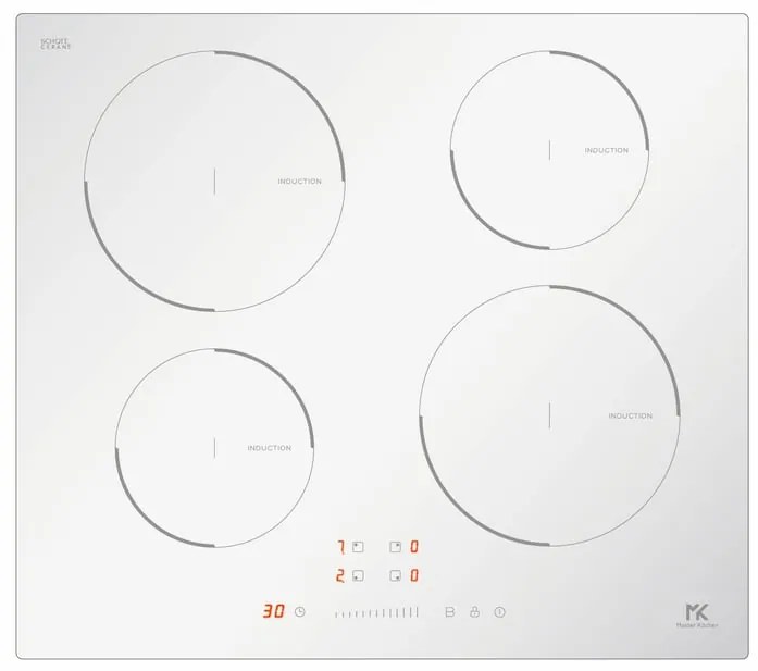 Piano cottura a induzione 4 zone MASTER KITCHEN bianco