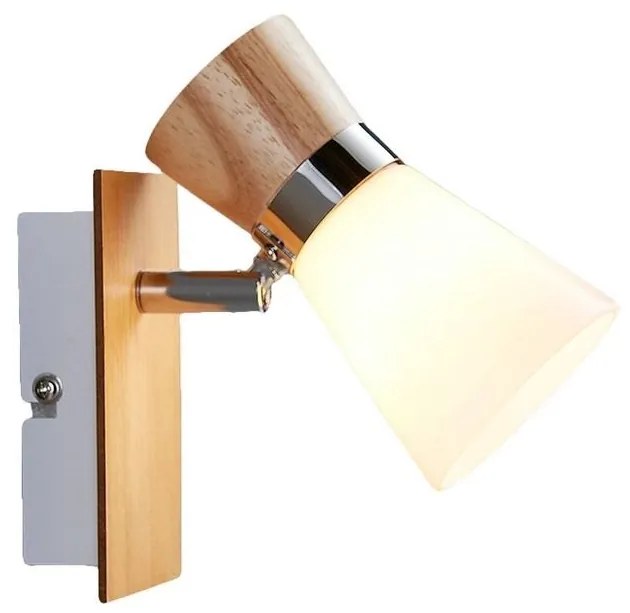 Lindby - Vivica Applique da Parete White/Light Wood/Chrome Lindby