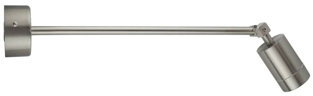 Faretto da Parete Acciaio INOX GU10 IP54 Orientabile per Insegne e Arredo