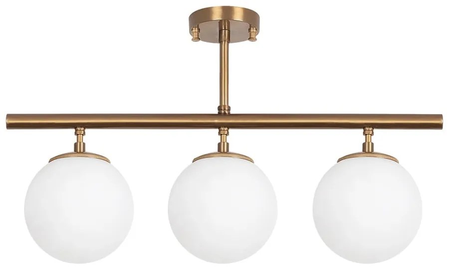 Plafoniera color bronzo con paralume in vetro ø 15 cm Atmaca – Opviq lights