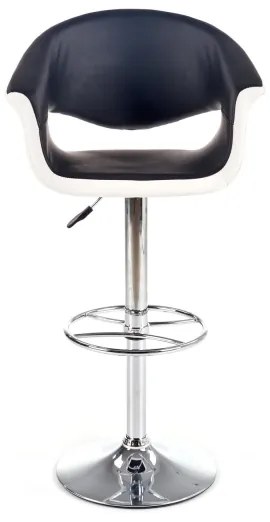 Sgabello 115x60 cm bianco/nero/cromo