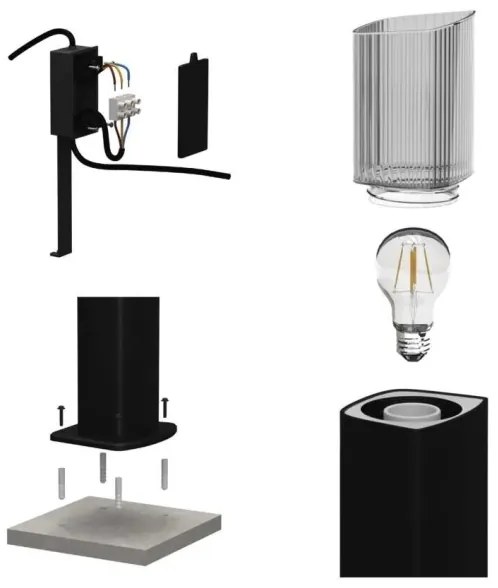 Lampada da esterno LANA 1xE27/25W/230V IP54 45 cm