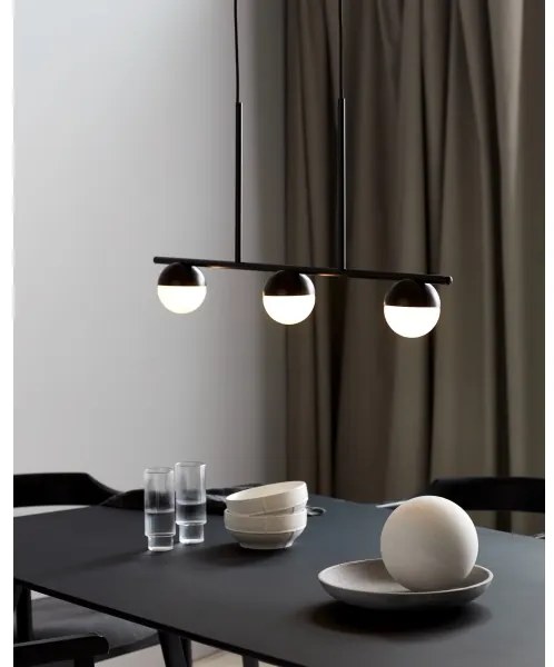Nordlux - Lampadario a sospensione con filo CONTINA 3xG9/5W/230V nero