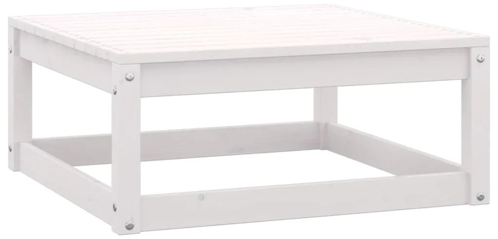 Set Divani da Giardino 4 pz Bianco in Legno Massello di Pino