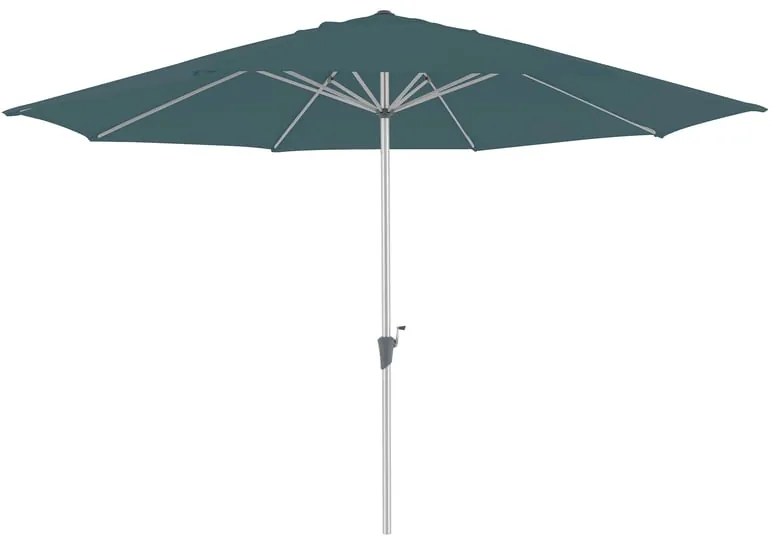 Ombrellone a palo centrale grigio Aura NATERIAL con telo ottagonale verde scuro L 394 x P 394 x H 285 cm