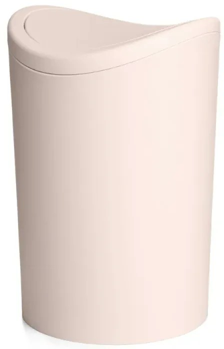 Pattumiera bagno in polipropilene rosa 6 Lt con coperchio basculante