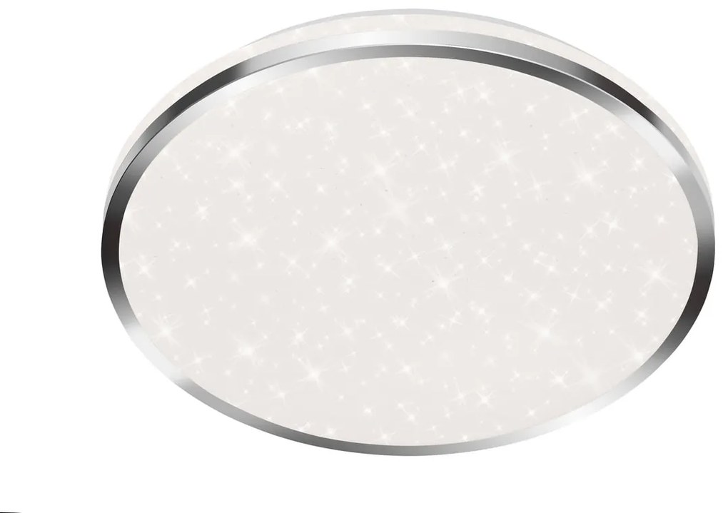 Plafoniera LED Acorus Ø 33 cm argento IP44, 1800 lumen