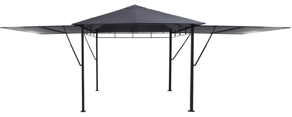 Gazebo da giardino 300x300x400 cm Omelya grigio ardesia