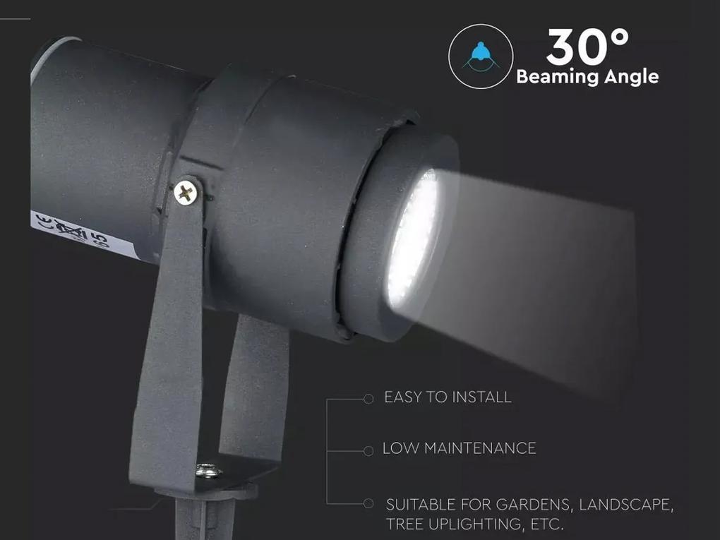 Faretto LED da Giardino 12W con Picchetto Colore Grigio 3000K IP65 SKU-217550