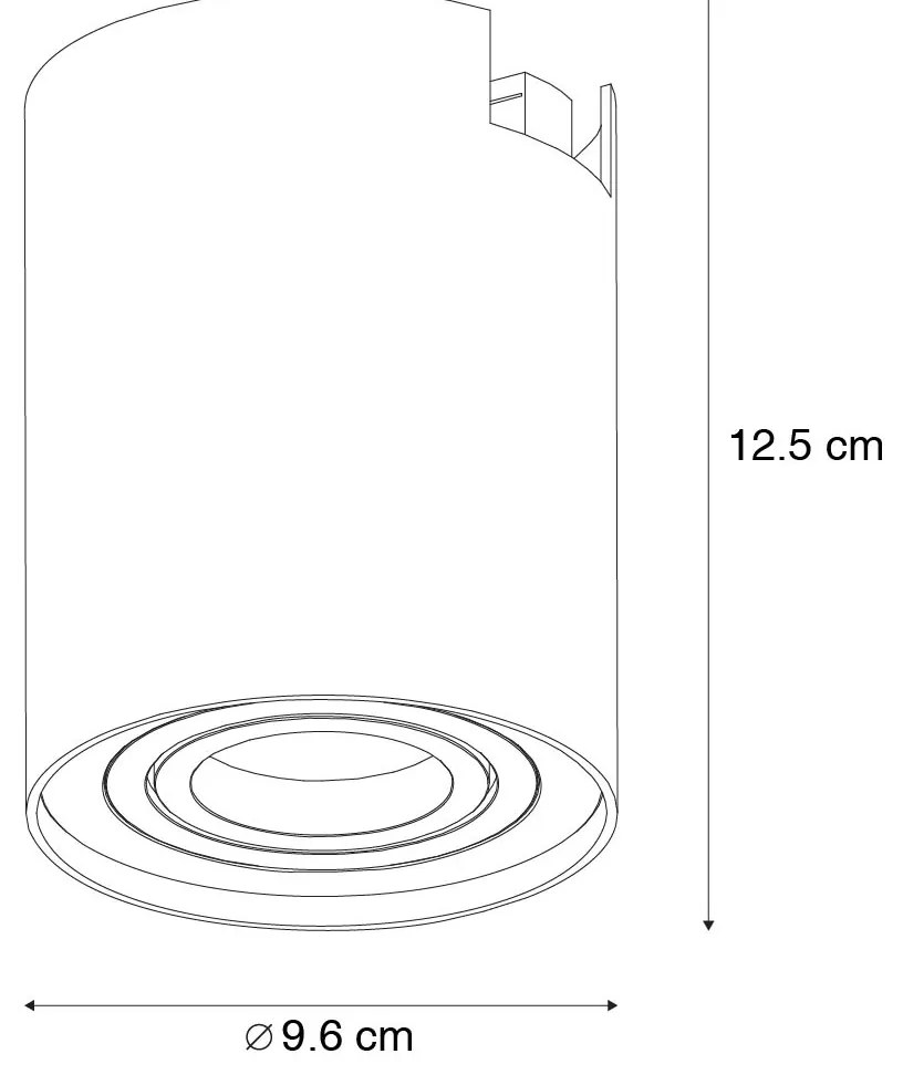 Faretto da binario monofase moderno bianco - Rondoo Up