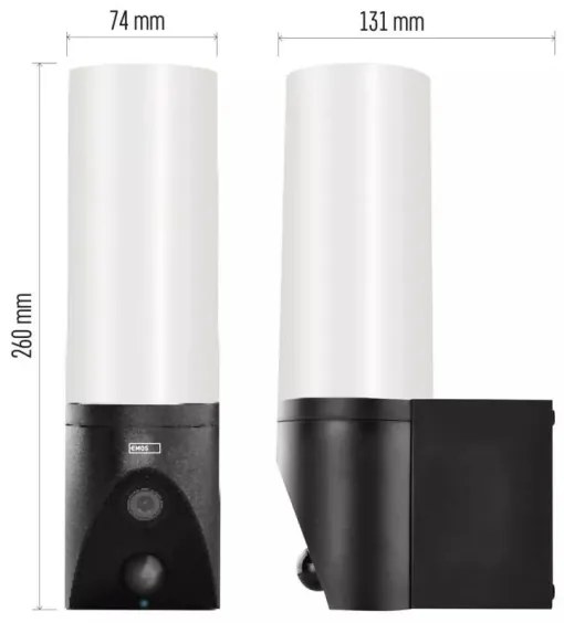 Telecamera esterna smart LED GoSmart 12W 230V IP65 Wi-Fi Tuya nera