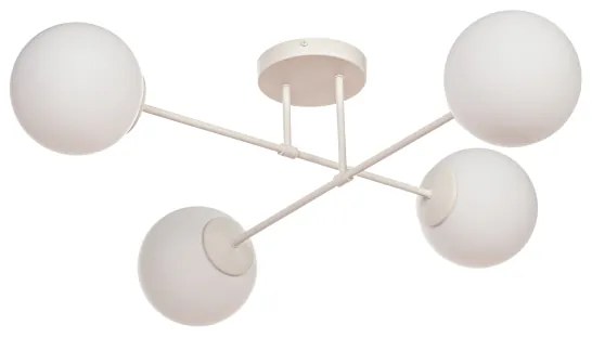 Plafoniera a soffitto MOON 4xE27/15W/230V colore crema
