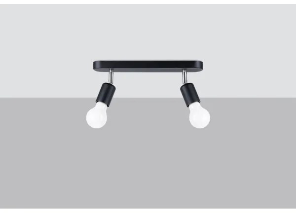 Sollux SL.1121 - Faretto FORNES 2xE27/60W/230V nero