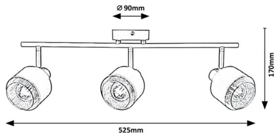 Rabalux - Faretto 3xE14/40W/230V