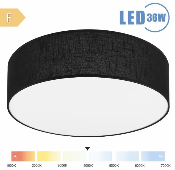 Brilagi - Plafoniera LED SIRIJA LED/36W/230V diametro 45 cm nero
