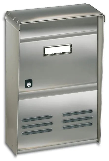 Cassetta postale ALUBOX  Dublò formato rivista in inox grigio satinato L 26 x P 12 x H 37.5 cm