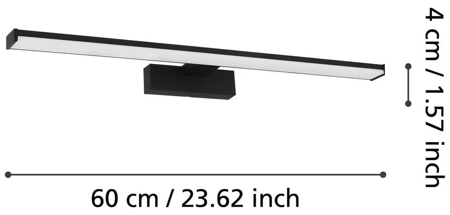 Lampada da parete LED nera PANDELLA 1 – EGLO