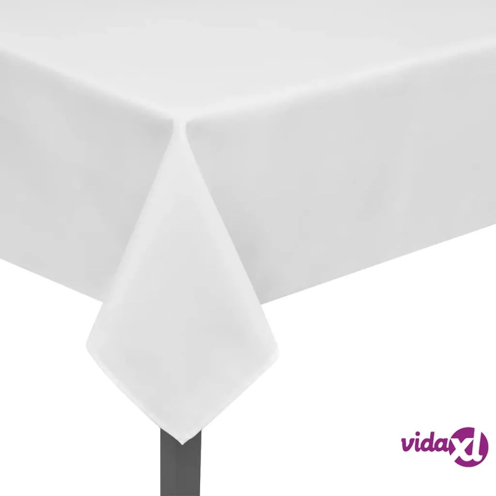 vidaXL 5 Tovaglie bianche 220 x 130 cm